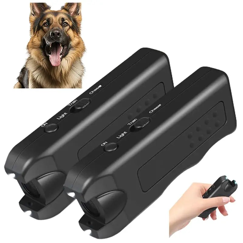 Dog Repeller Portable Ultrasonic Deterrent Handheld Anti-barking 3in1 Dog Training Device