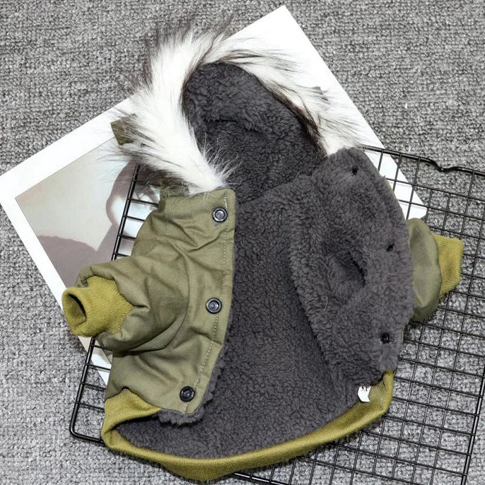 Winter Dog Jacket Hoodie