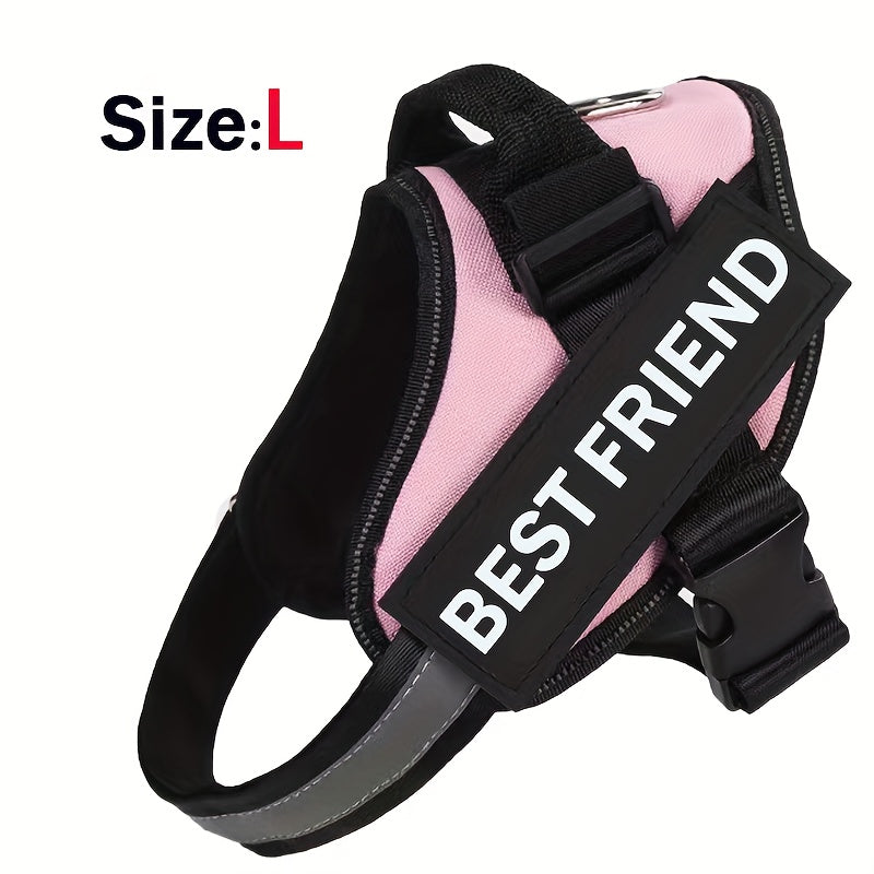 Breathable Adjustable Dog Chest Strap With Control Handle For Outdoor Walking