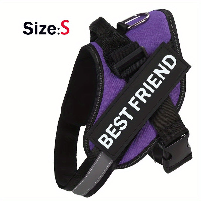 Breathable Adjustable Dog Chest Strap With Control Handle For Outdoor Walking