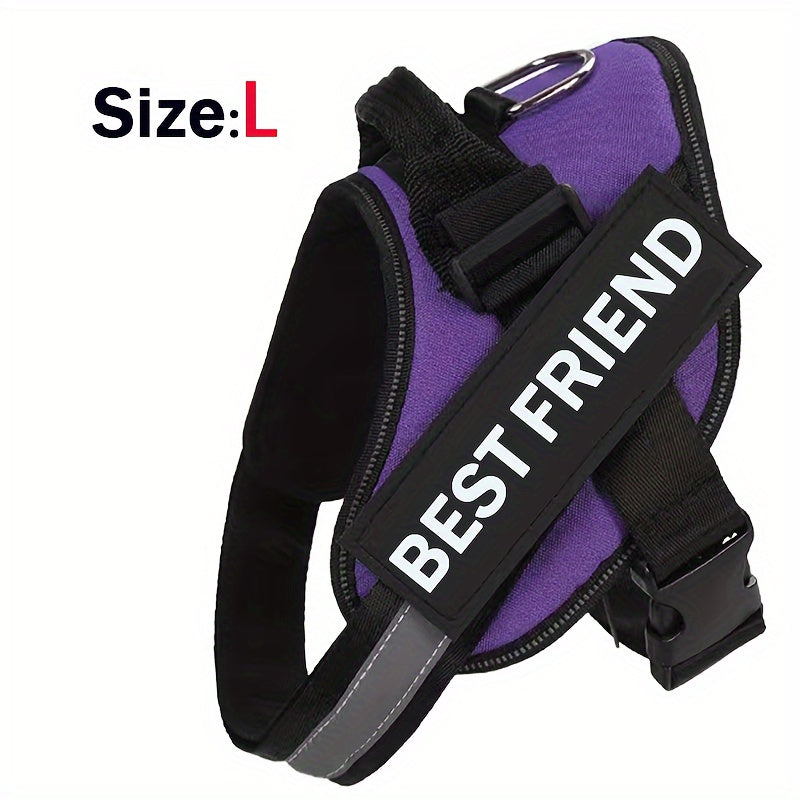 Breathable Adjustable Dog Chest Strap With Control Handle For Outdoor Walking