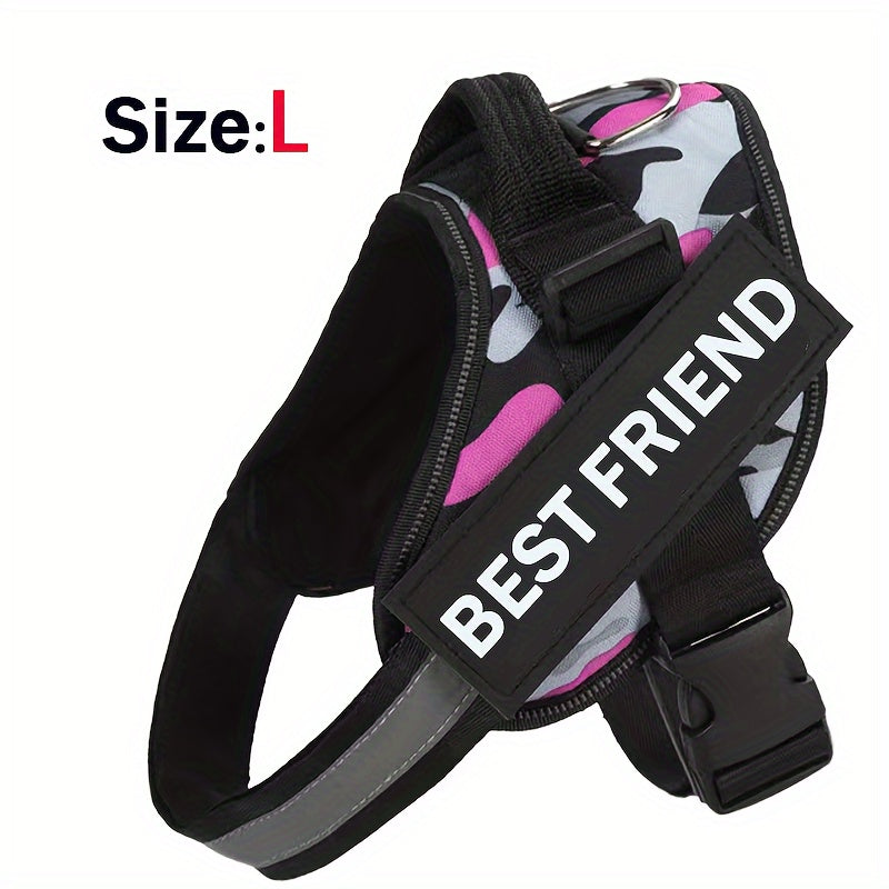 Breathable Adjustable Dog Chest Strap With Control Handle For Outdoor Walking