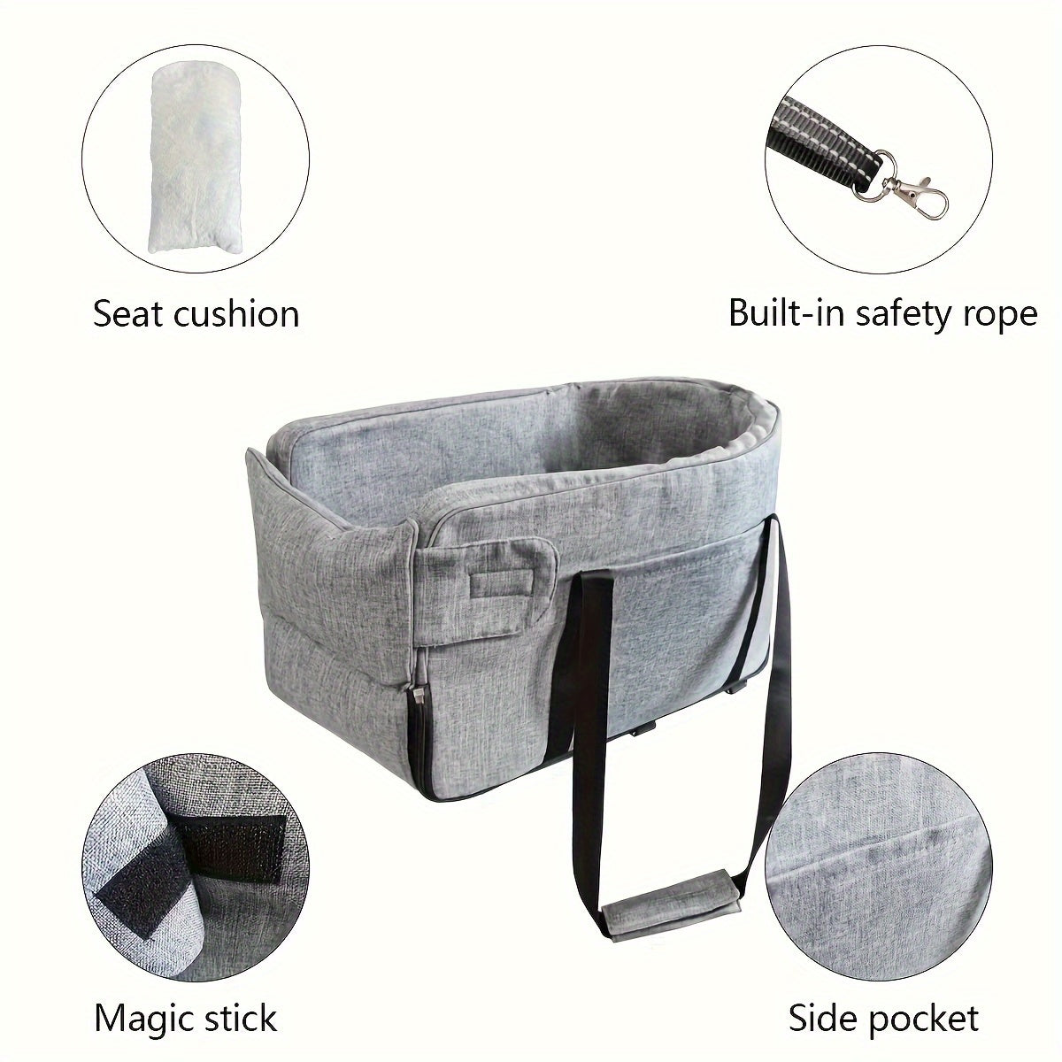 Dog Bed, Pet Carrier, Vehicle Seat Cover, Central Control Pet Nest Bag