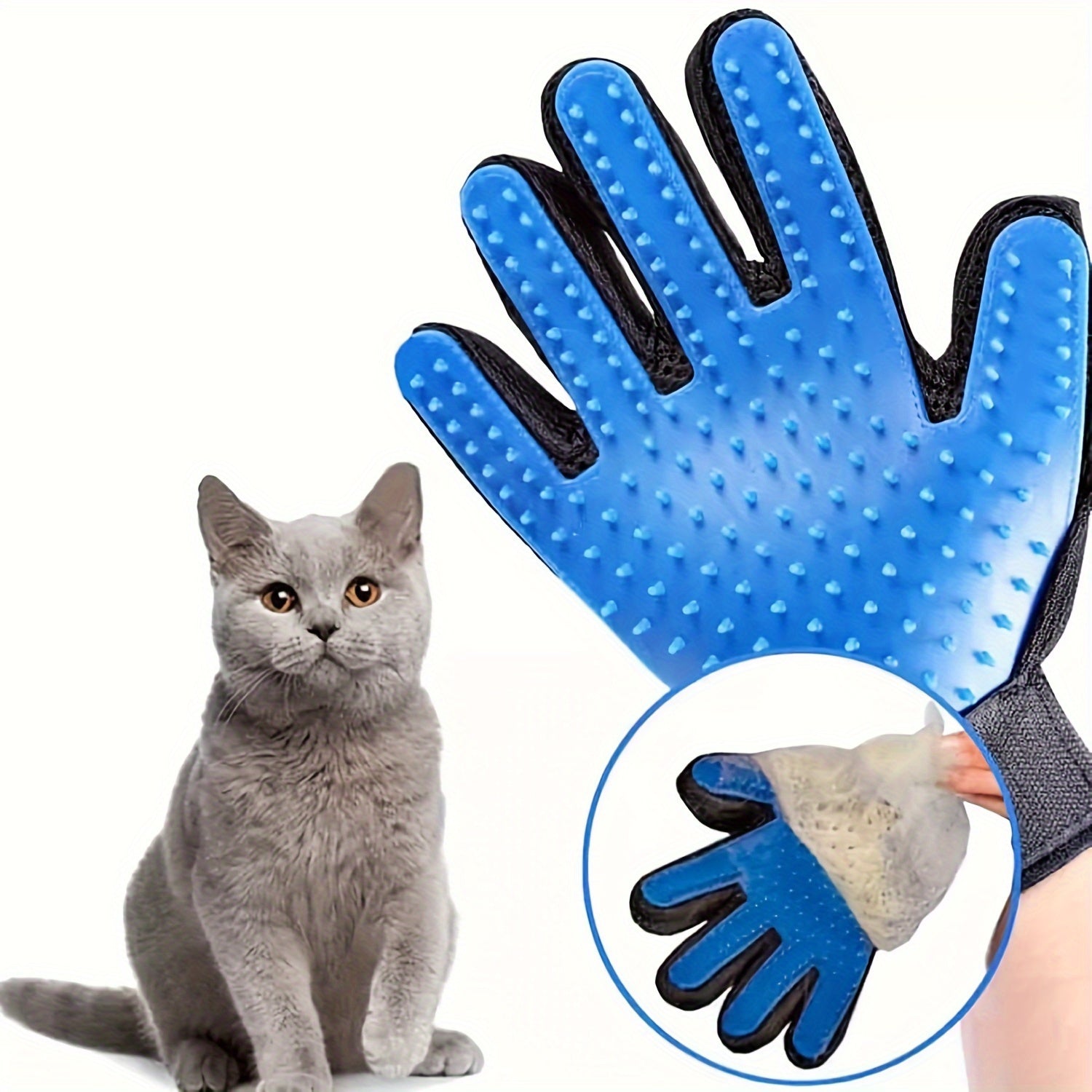 2pcs Dog Glove Grooming Bathing Washing Hair Remover