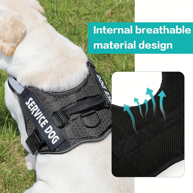 Dog Harness No-Pull Service Dog Harness With Handle Adjustable Outdoor Pet Dog Vest