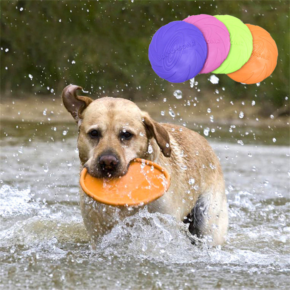 5.91/7.09/8.66inch Rubber Dog Flying Disc Pet Puppy Outdoor Sports Game Training Interactive Toy