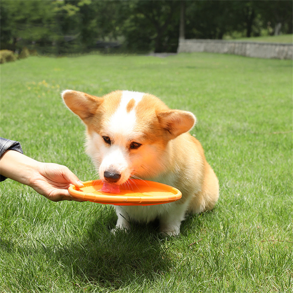 5.91/7.09/8.66inch Rubber Dog Flying Disc Pet Puppy Outdoor Sports Game Training Interactive Toy