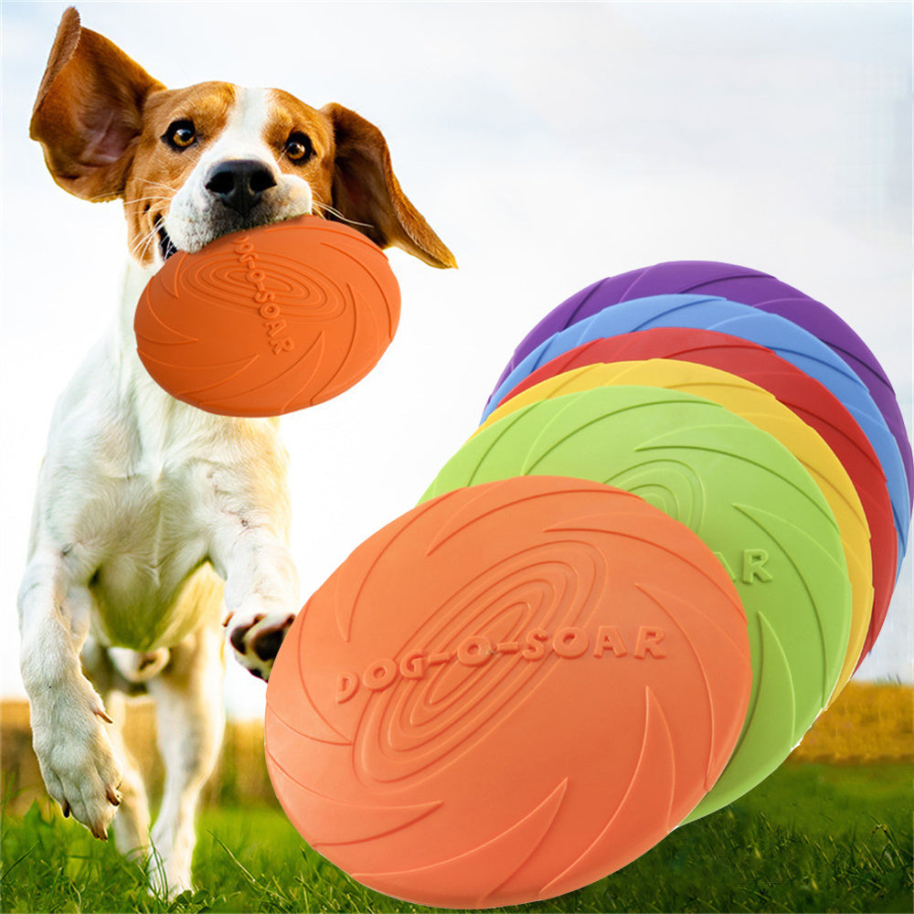 5.91/7.09/8.66inch Rubber Dog Flying Disc Pet Puppy Outdoor Sports Game Training Interactive Toy