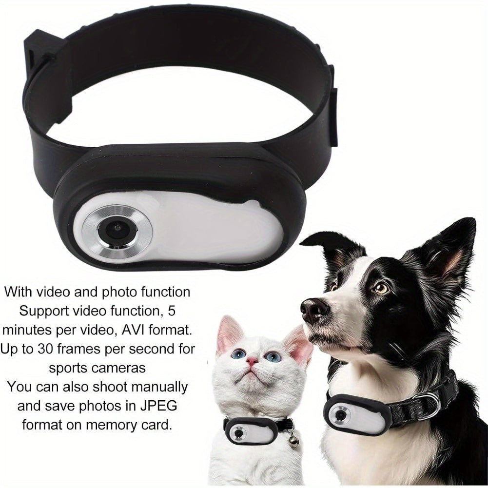 170° Wide Angle Pet Dog Collar Camera with 0.96 Inch LCD Screen, Multi Fuctional Pet Dog for Video Records