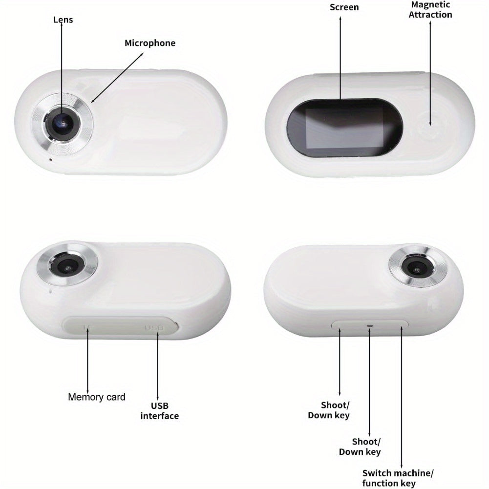 170° Wide Angle Pet Dog Collar Camera with 0.96 Inch LCD Screen, Multi Fuctional Pet Dog for Video Records