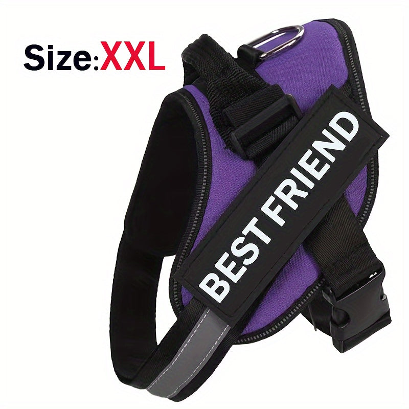 Breathable Adjustable Dog Chest Strap With Control Handle For Outdoor Walking