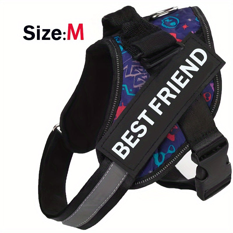 Breathable Adjustable Dog Chest Strap With Control Handle For Outdoor Walking