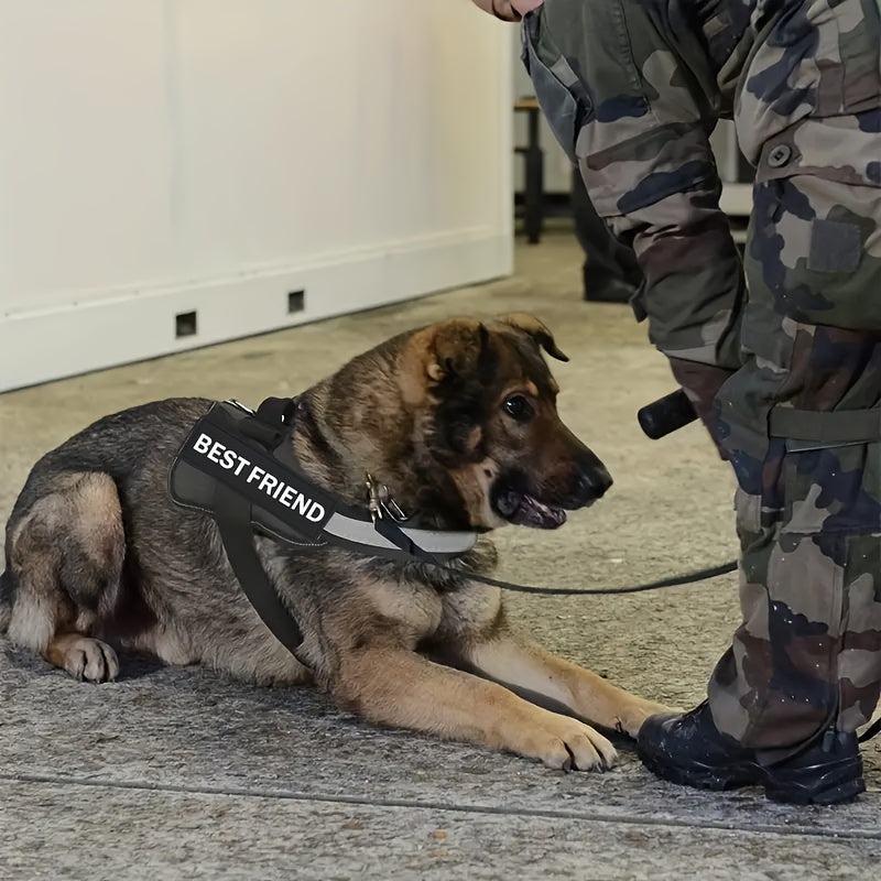 Breathable Adjustable Dog Chest Strap With Control Handle For Outdoor Walking