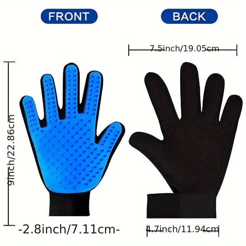 2pcs Dog Glove Grooming Bathing Washing Hair Remover