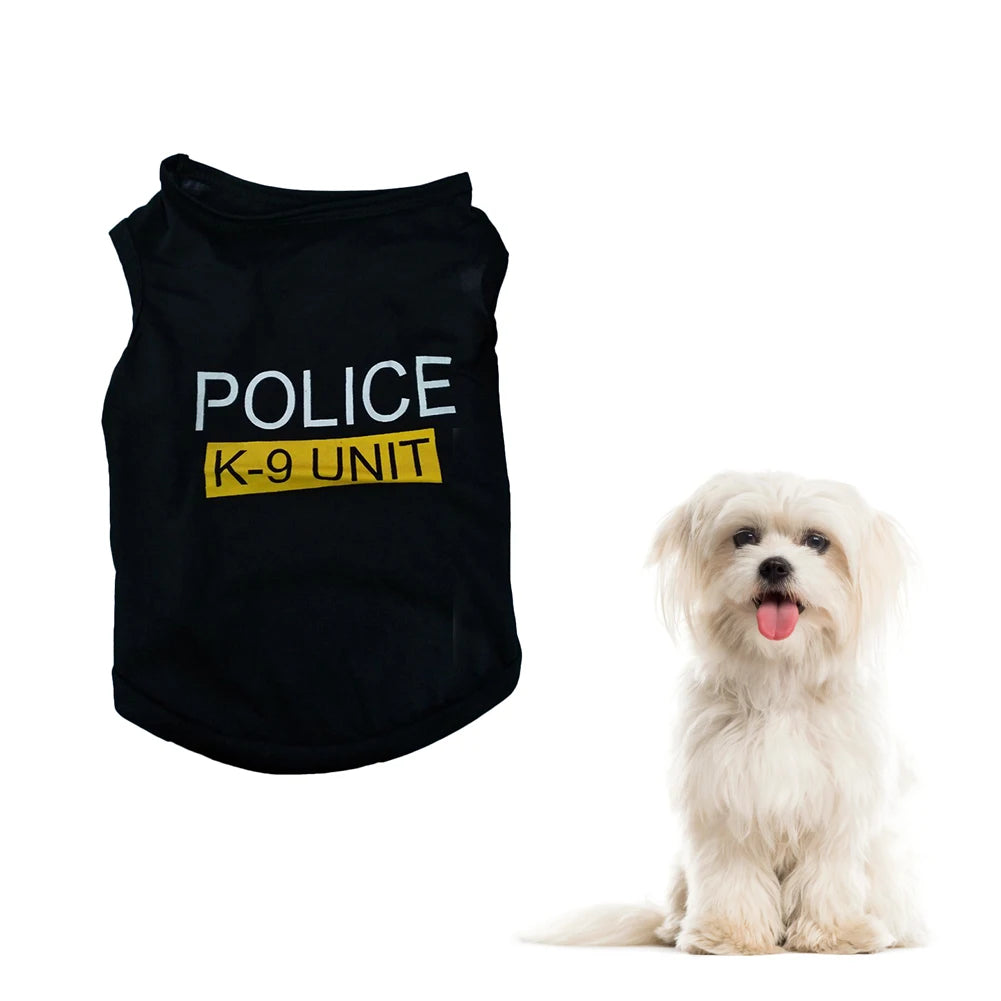Polices Dog Hoodie Winter Pet Dog Clothes For Dogs Coat Jacket Cotton