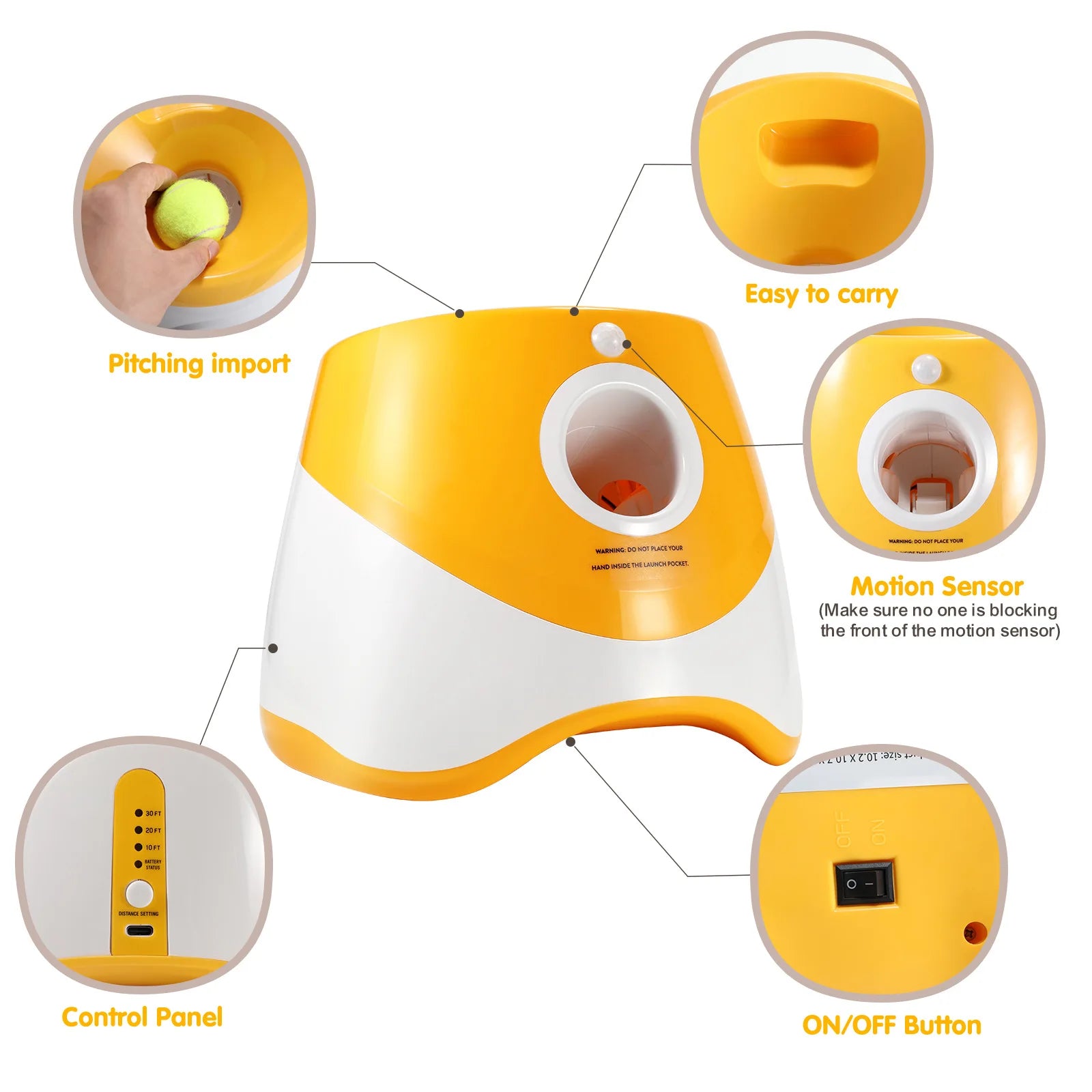 Outdoor Pet Dog Accessories Dog Products Automatic Dog Ball Thrower 3M/6M/9M Dog Ball Launcher