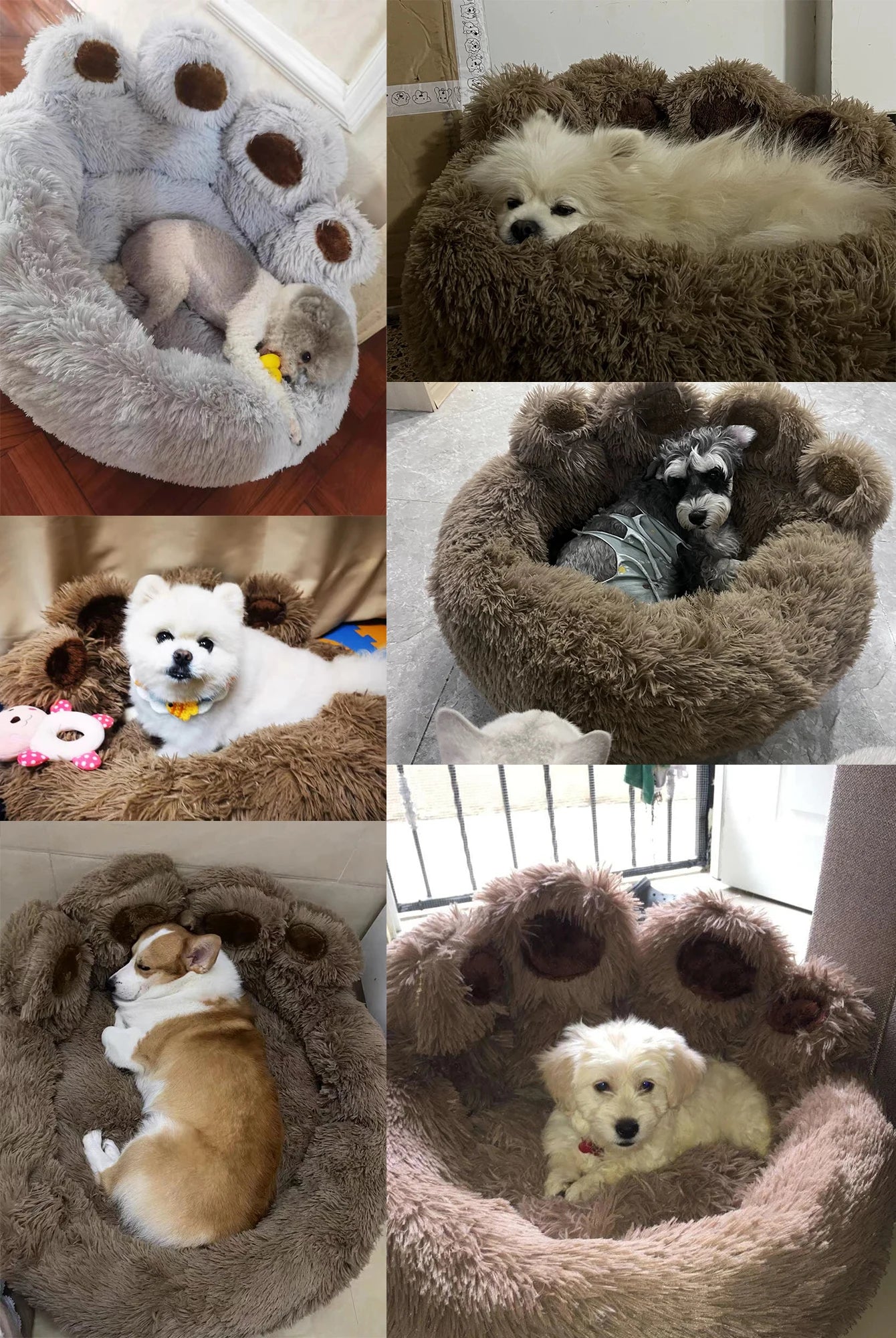 Fluffy Plush Dog Bed