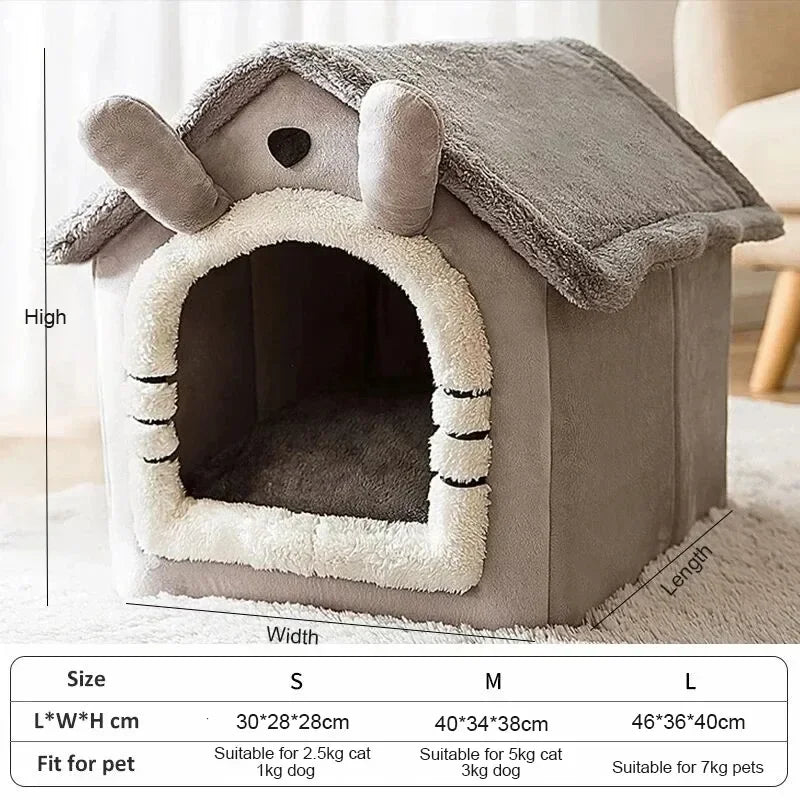 Indoor Warm Dog House Soft Pet Bed Tent House Dog Kennel