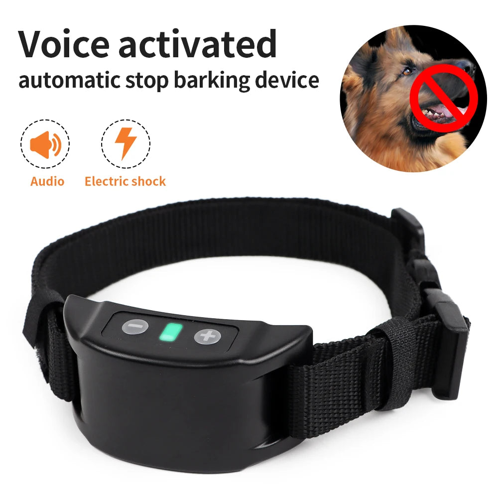 Dog Auto Anti-Bark Collar USB Rechargeable Training Collars Safety Static Shock