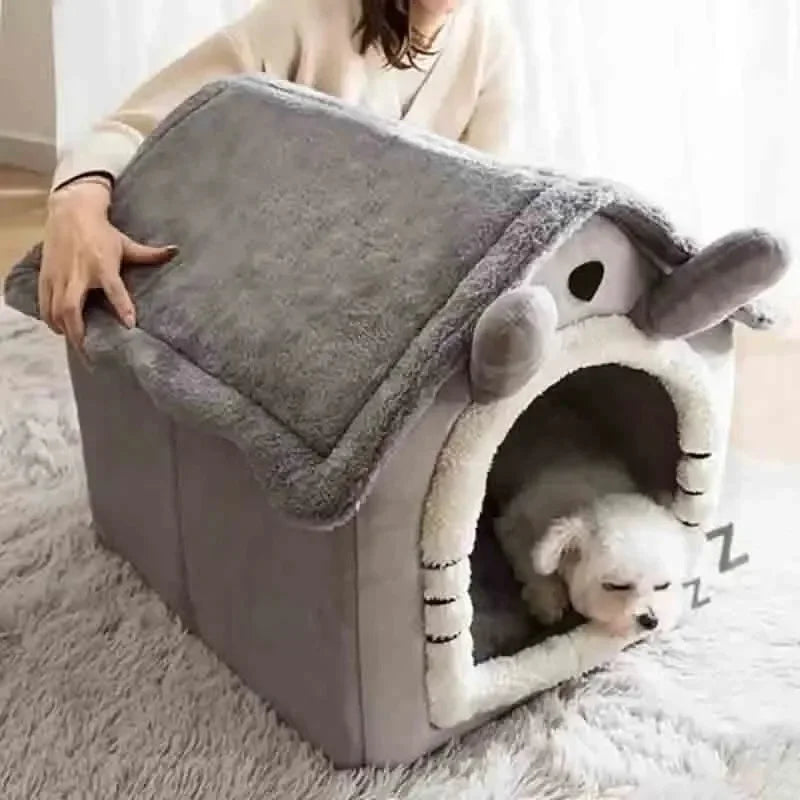 Indoor Warm Dog House Soft Pet Bed Tent House Dog Kennel