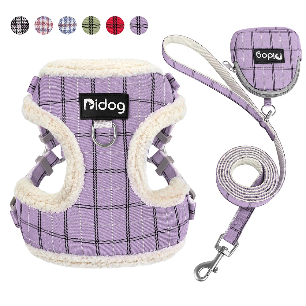 Dog Harness Leash Bag Set