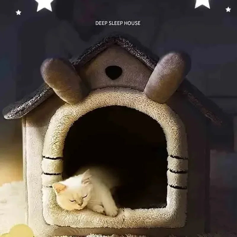 Indoor Warm Dog House Soft Pet Bed Tent House Dog Kennel