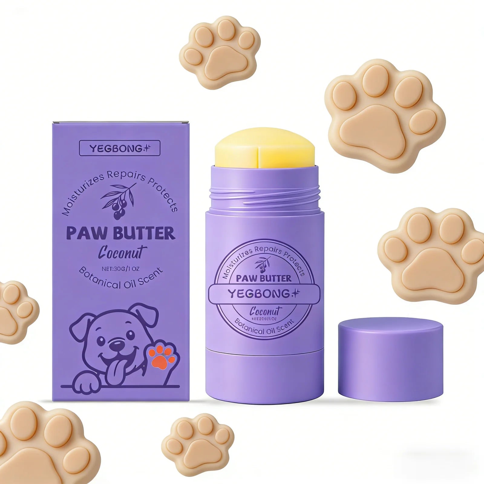 YEGBONG Paw Care Cream for Dogs Deep Moisturizing Improve Drying Not Slipping Coconut Oil