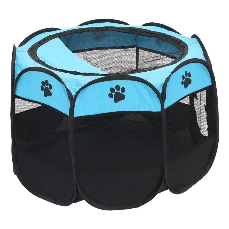 Portable Foldable Pet Tent Kennel Octagonal Fence Puppy Dog Shelter