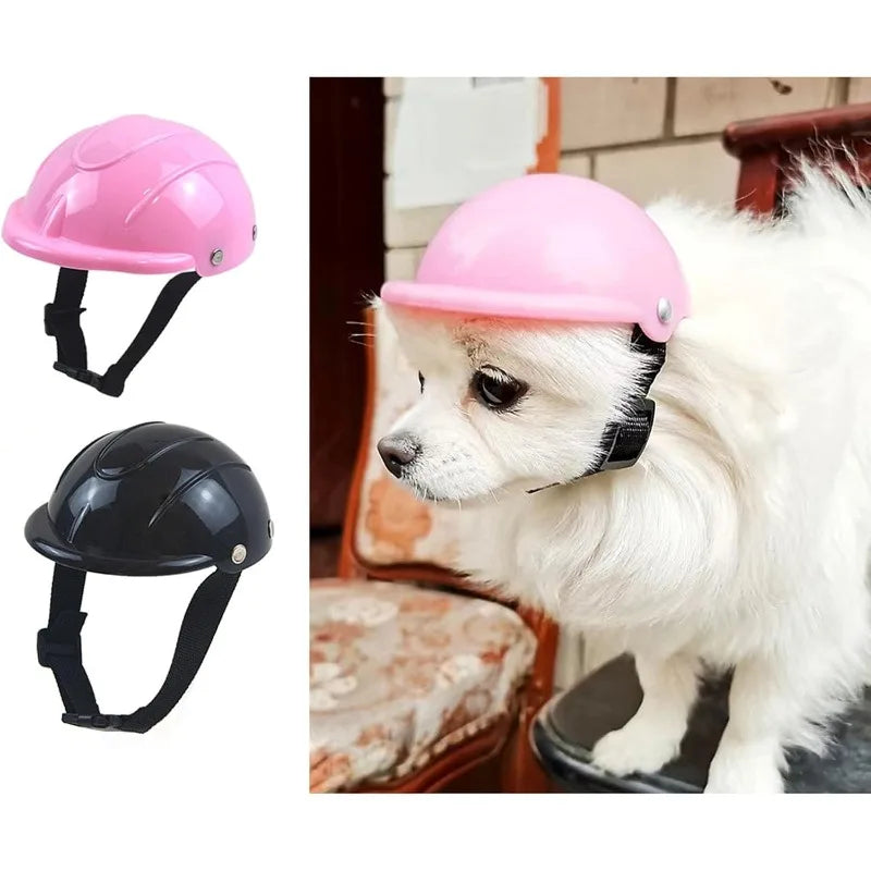 Puppy Motorcycle Helmet Adjustable Dog Safety Pet Headgear