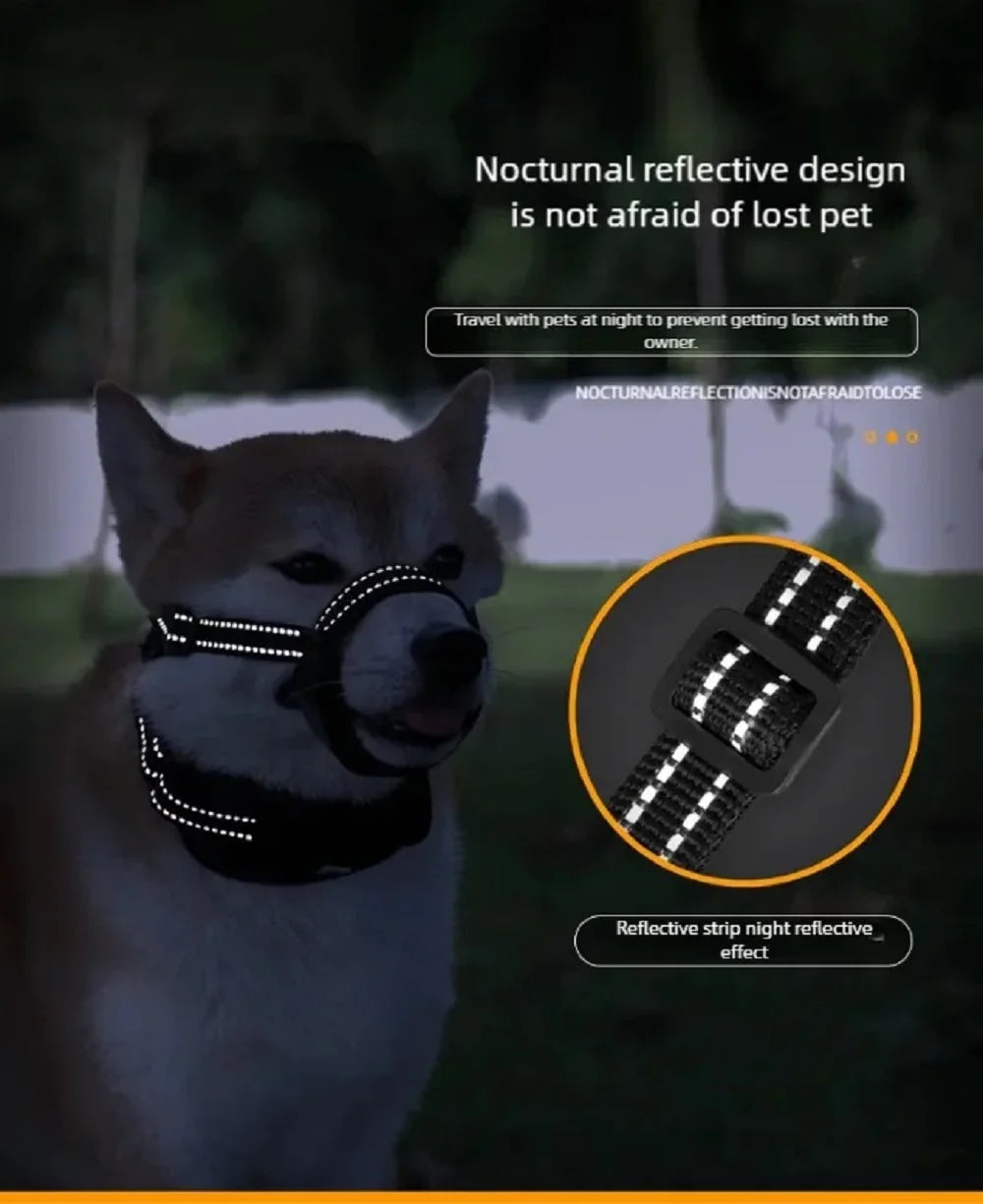 Dog Daily Necessities Bite Prevention Barking Prevention Muzzle Leash Compatible Outdoor Dog Walking