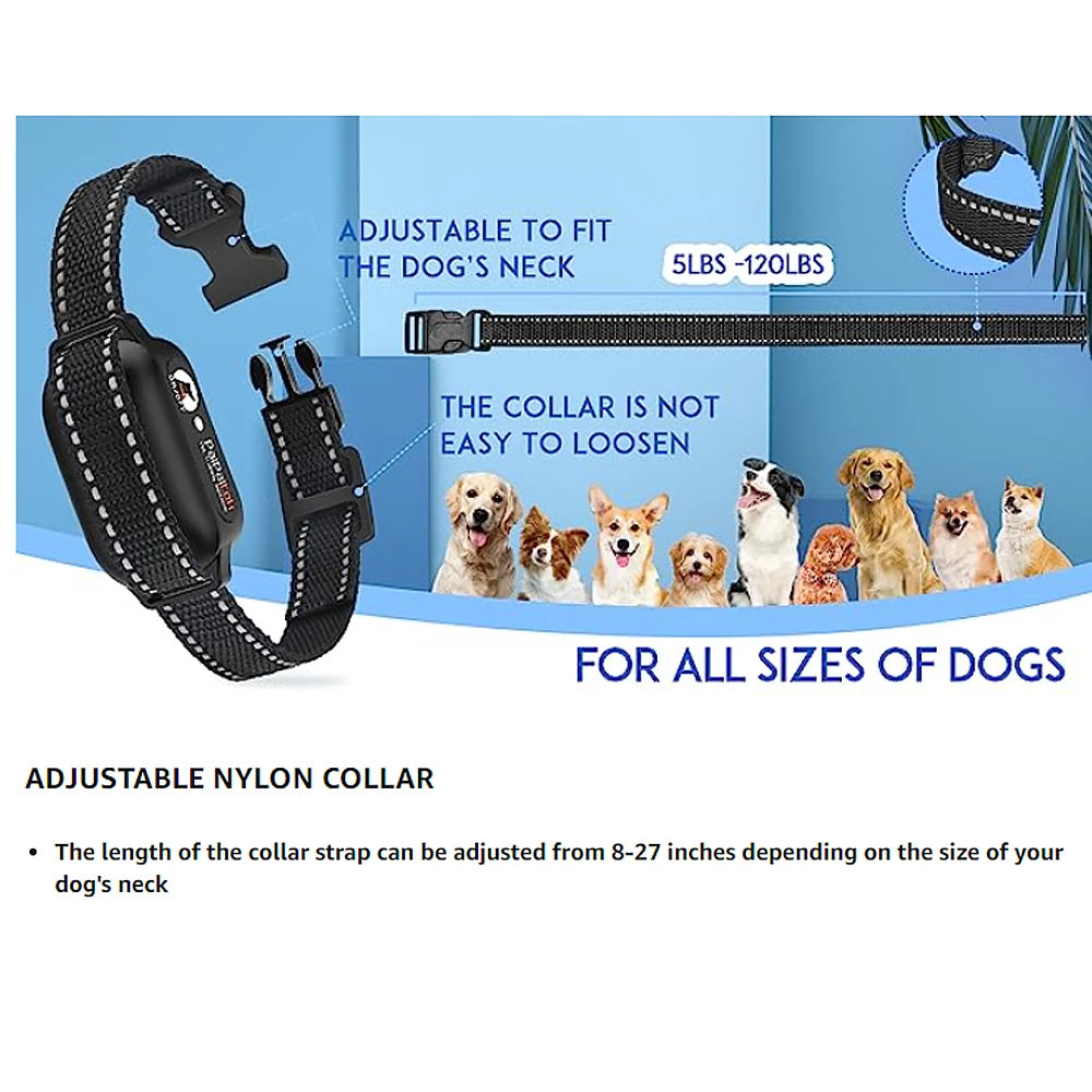 PaiPaitek 3300ft Dog Vibrating Collar,IPX7 Waterproof Dog Training Collar with Remote+LED