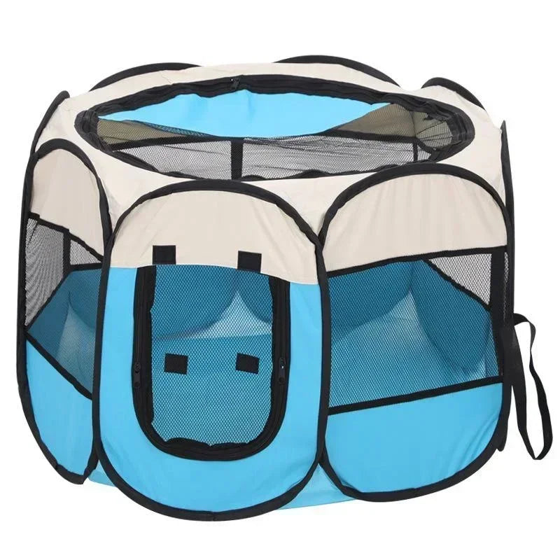 Portable Foldable Pet Tent Kennel Octagonal Fence Puppy Dog Shelter