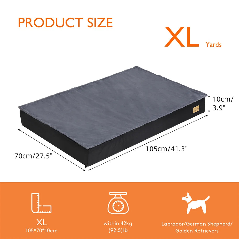 Large Orthopaedic 2 In 1 Pet Dog Bed Waterproof Cushion Pet Mattress