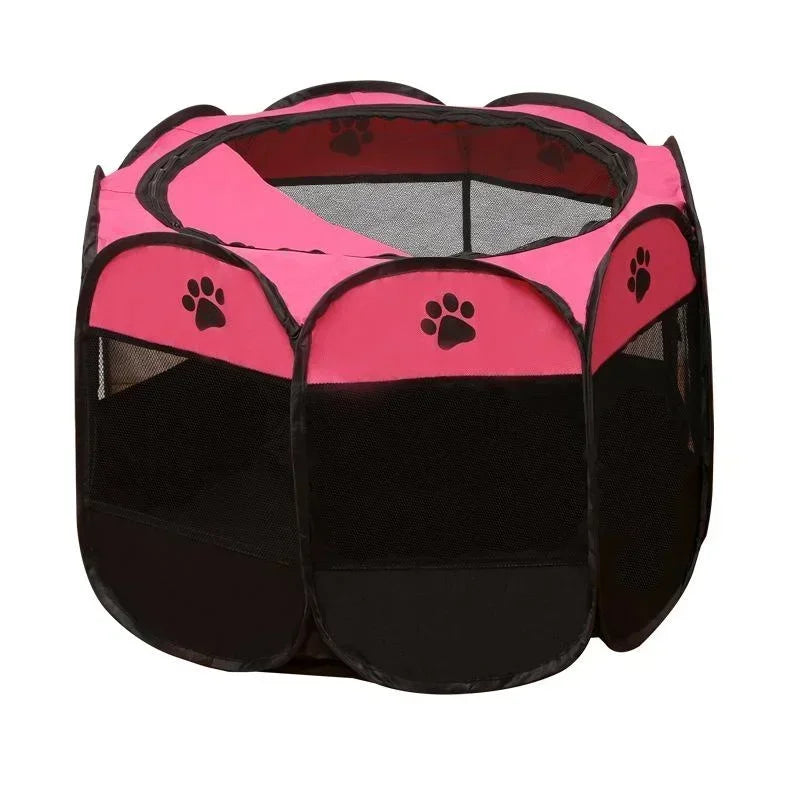 Portable Foldable Pet Tent Kennel Octagonal Fence Puppy Dog Shelter