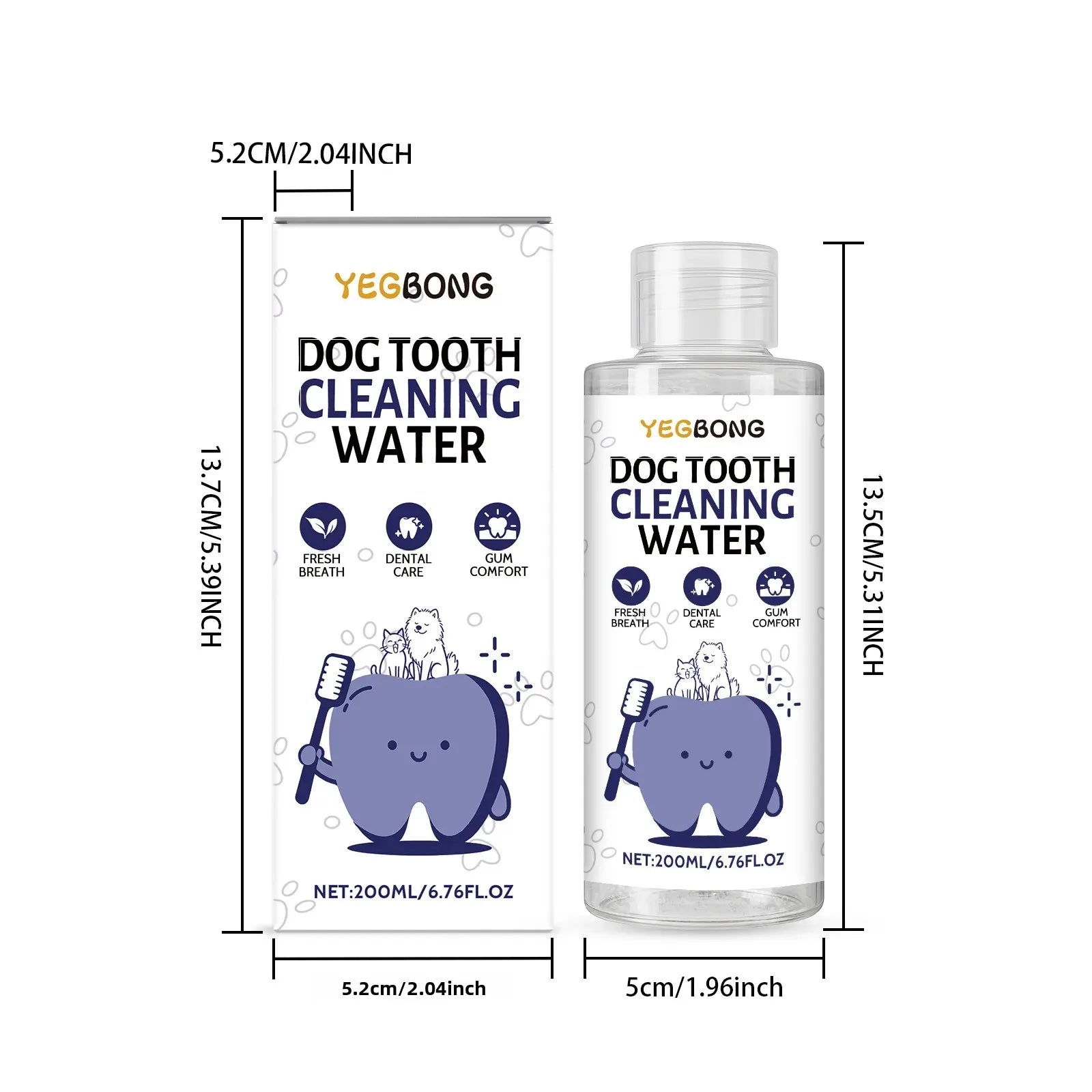 Drinkable Pet Water Additive Dental Care for Dogs Natural Oral Hygiene Freshens Breath
