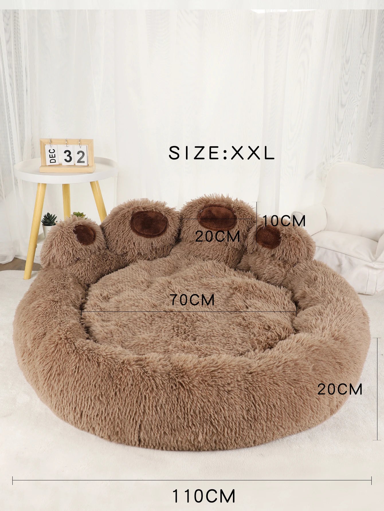 Fluffy Round Pet Bed