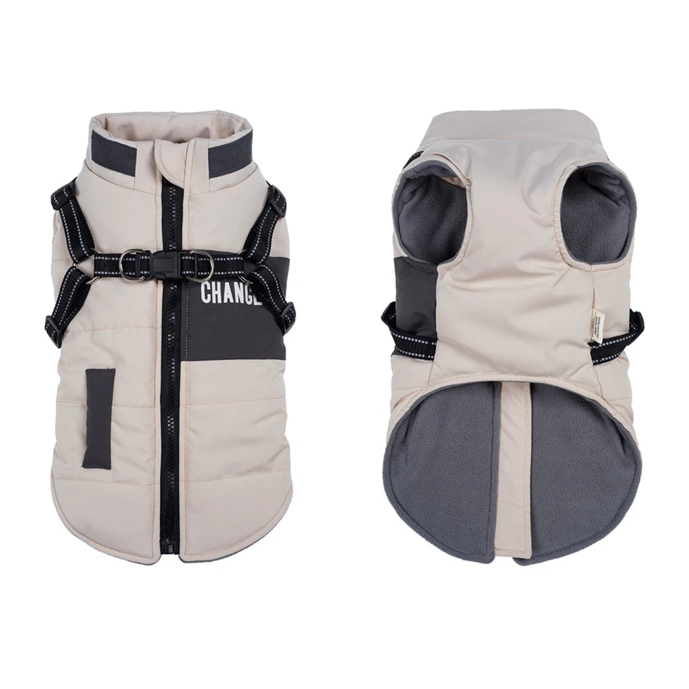 Dog Windbreaker Jacket with Leash