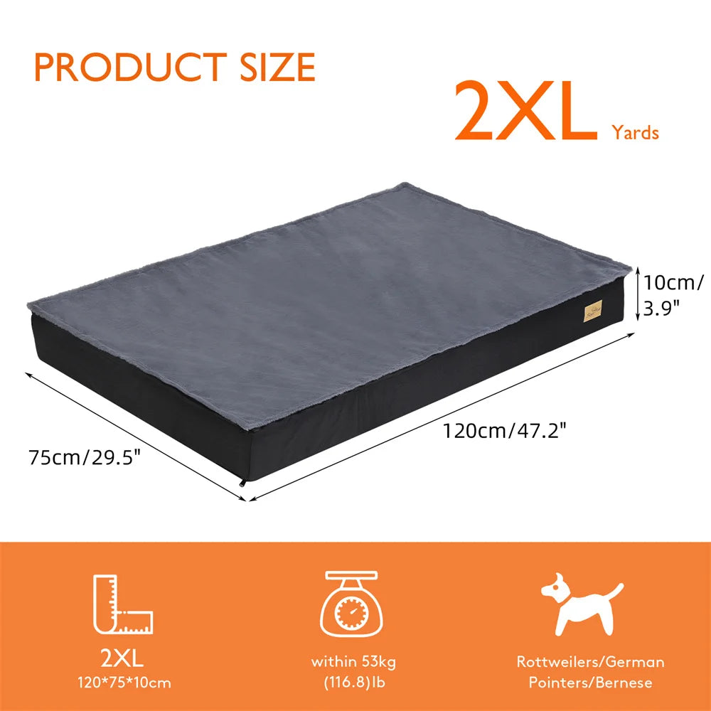 Large Orthopaedic 2 In 1 Pet Dog Bed Waterproof Cushion Pet Mattress