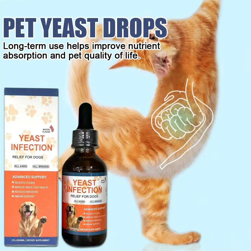60ML Dog Pet Drops Gentle Care Supplement To Maintain Healthy Coat and Skin for Dogs