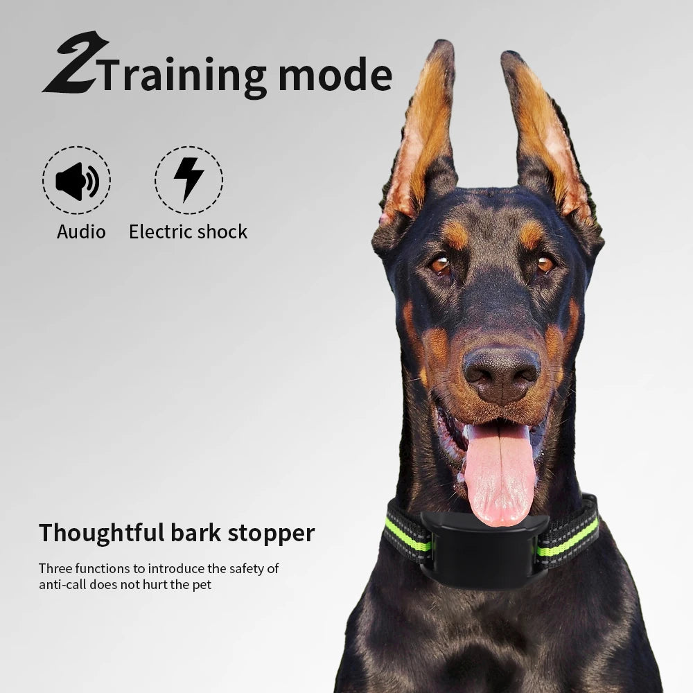 Dog Auto Anti-Bark Collar USB Rechargeable Training Collars Safety Static Shock