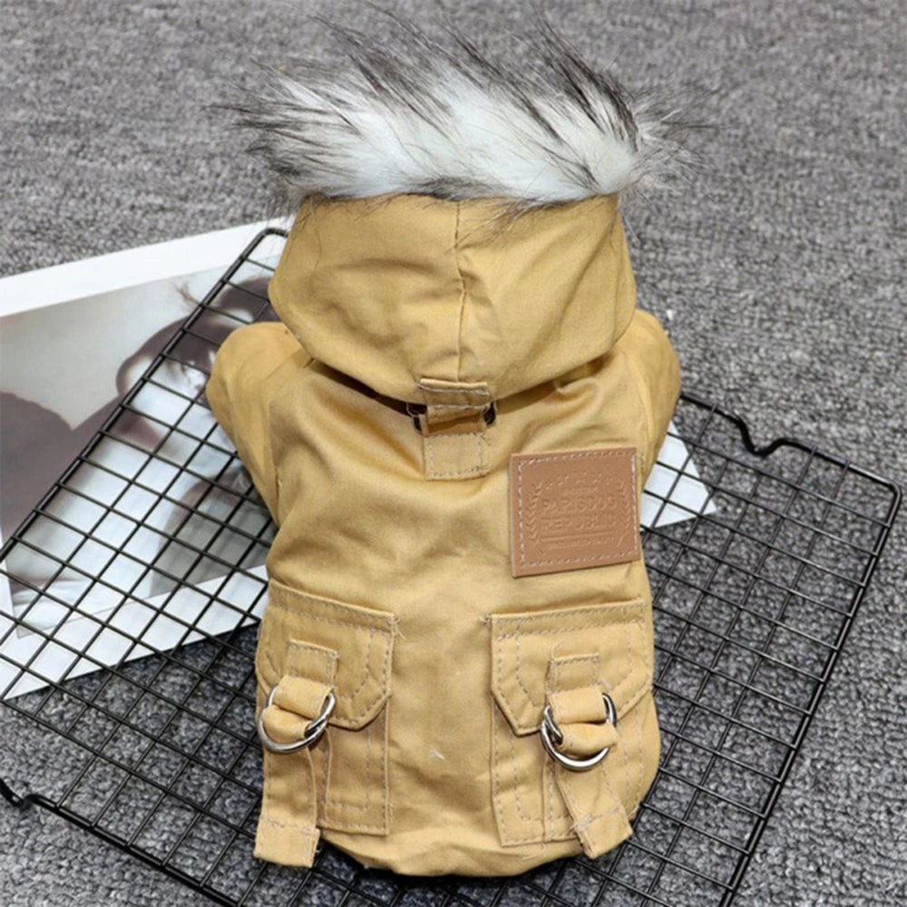 Winter Dog Jacket Hoodie