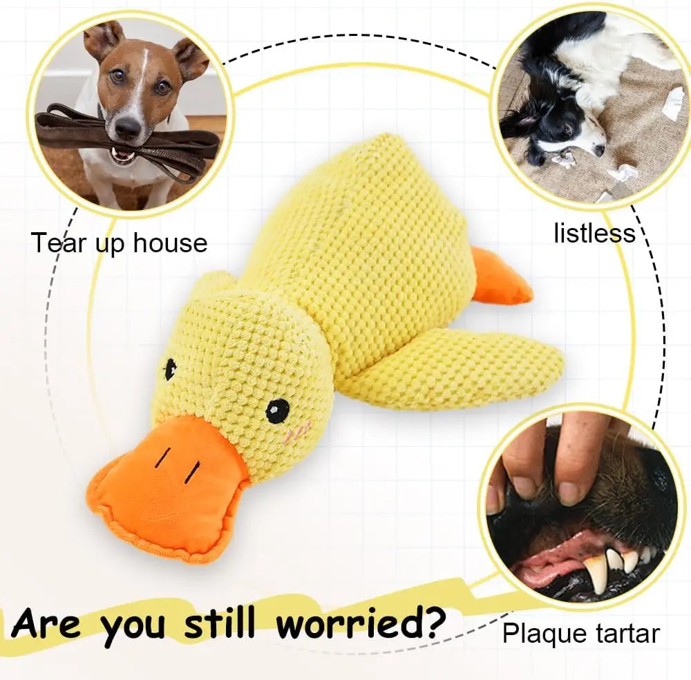 Plush Duck Squeaky Dog Toy