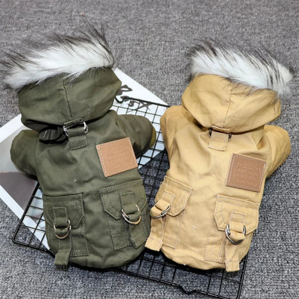 Winter Dog Jacket Hoodie