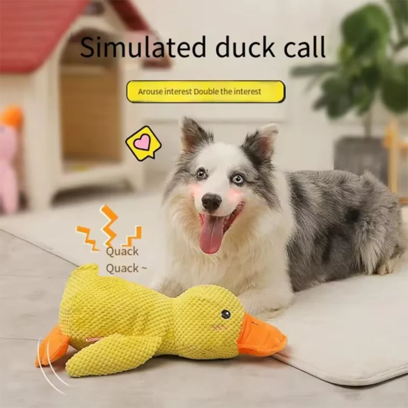 Plush Duck Squeaky Dog Toy