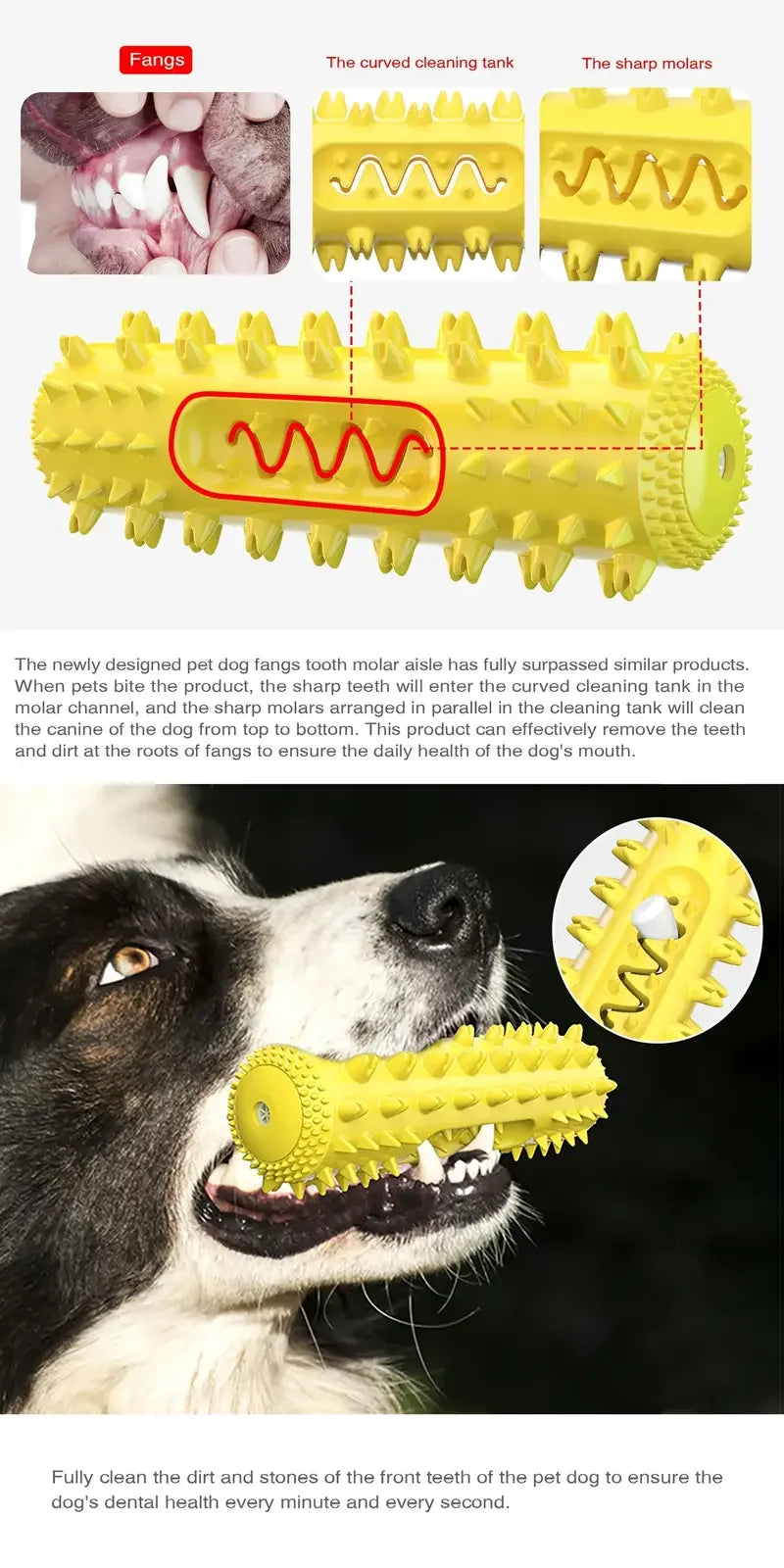 Dog Dental Chew Toothbrush Toy
