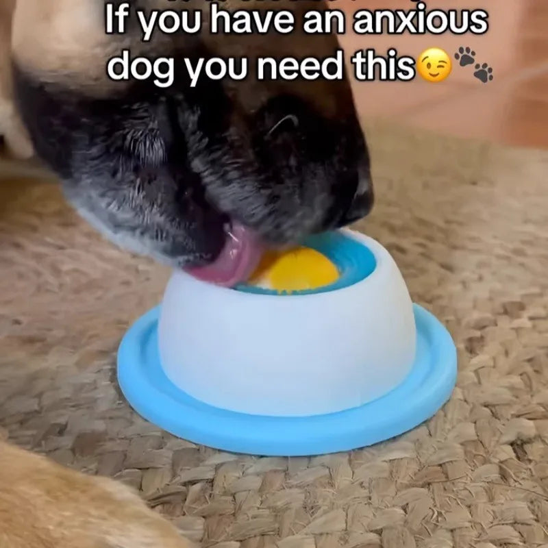 Pet Lick Mat Slow Feeder Yogurt Licking Plate for Dogs Interactive Snack Bowl Promotes Dental Health