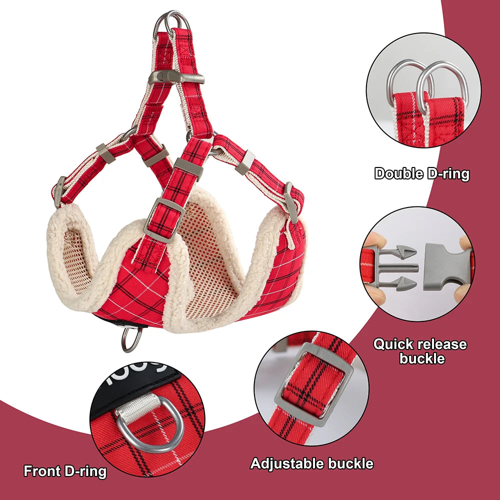 Dog Harness Leash Bag Set