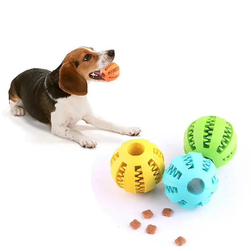 Dog Toy Ball, Nontoxic Bite Resistant Toy Ball for Pet Dogs Food Treat Feeder