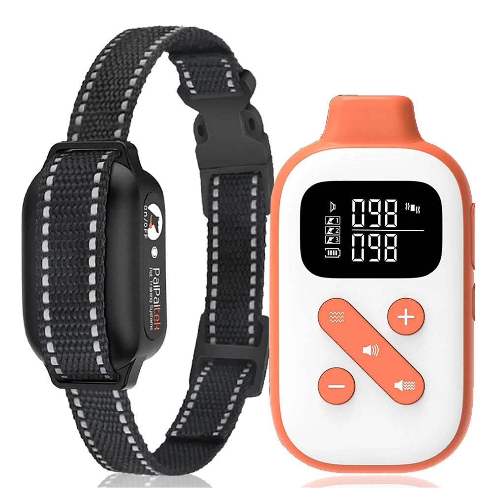 PaiPaitek 3300ft Dog Vibrating Collar,IPX7 Waterproof Dog Training Collar with Remote+LED