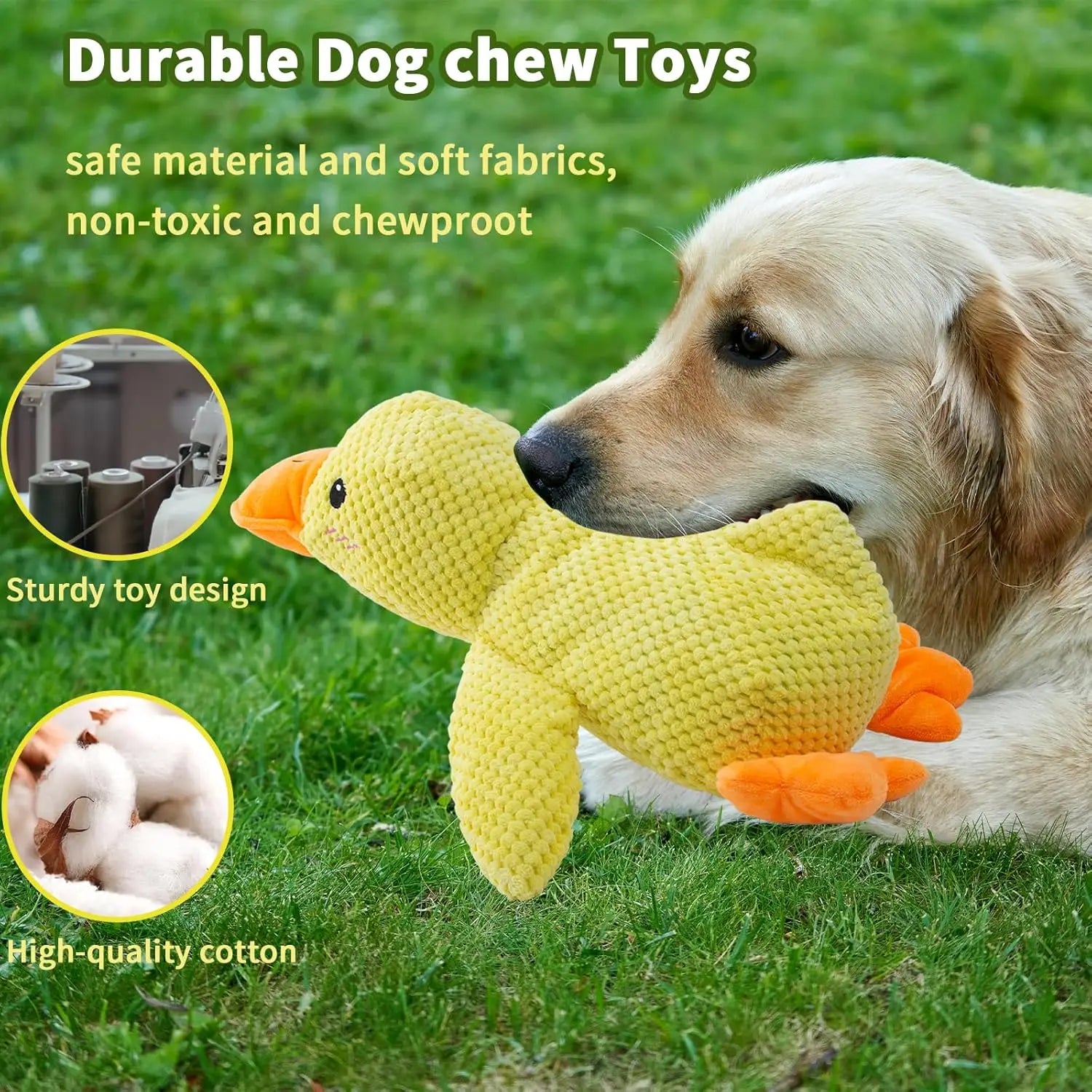 Plush Duck Squeaky Dog Toy